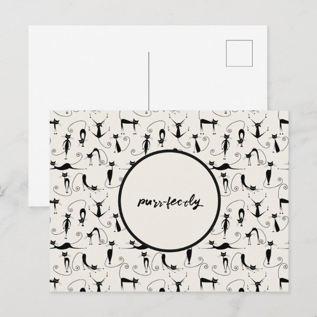 Carte Postale Chat Purr-parfaitement personnalisable (Devant / Derrière)