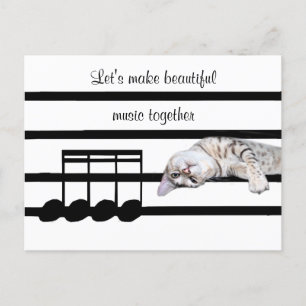 Carte Postale Chat romantique du Bengale