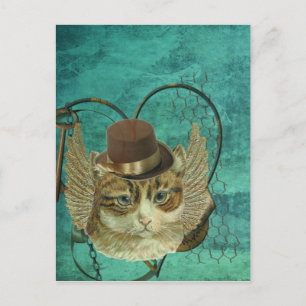 Carte Postale Chat Steampunk