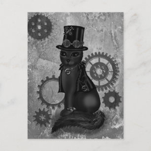 Carte Postale Chat Steampunk