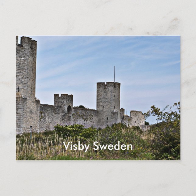 Carte Postale Château à Visby, Visby Gotland Suède (Devant)