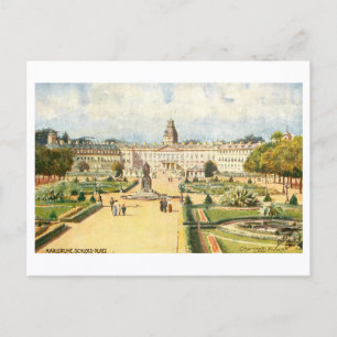Carte Postale Château ancien à Karlsruhe, Allemagne