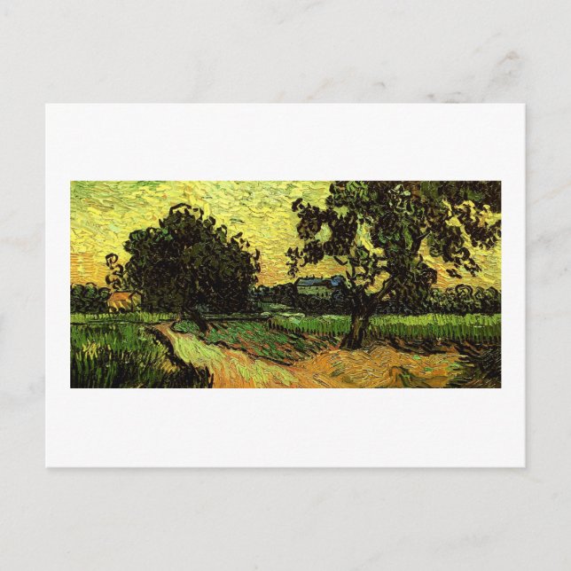 Carte Postale Château Auvers Paysage Twilight Van Gogh Fine (Devant)