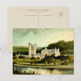 Carte Postale Château Balmoral 1897 restauré haute résolution