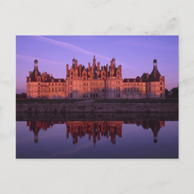 Carte Postale Château Chambord au coucher du soleil, vallée de l (Devant)