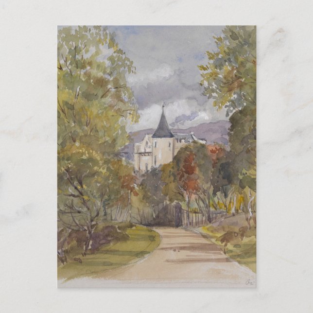 Carte Postale Château de Balmoral par la reine Victoria (Devant)
