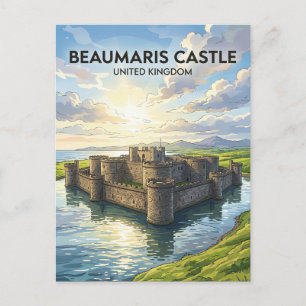 Carte Postale Château de Beaumaris, Anglesey Royaume-Uni