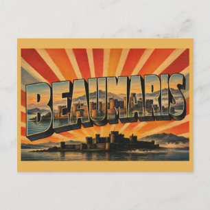 Carte Postale Château de Beaumaris au Pays de Galles Art de voya