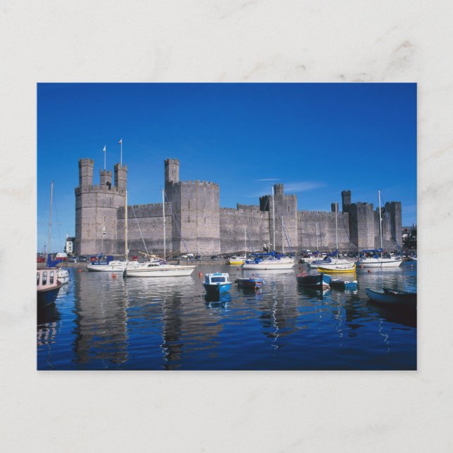 Carte Postale Château de Caernarfon, Gwynedd, Pays de Galles (Devant)
