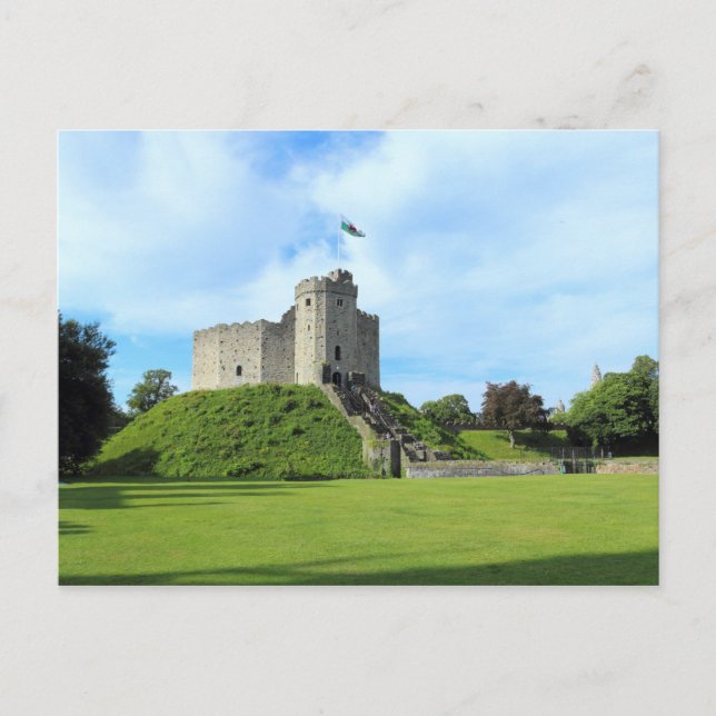 Carte Postale Château de Cardiff - Gardien II (Devant)