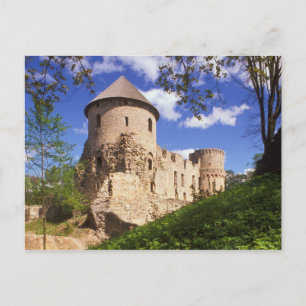 Carte Postale Château de Cesis dans le centre de la Lettonie.