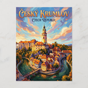 Carte Postale Château de Cesky Krumlov République tchèque