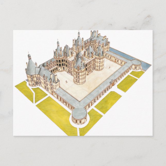 Carte Postale Chateau de Chambord Loir-et-Cher (Devant)