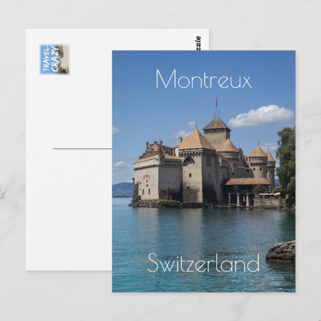 Carte Postale Château de Chillon à Montreux, Suisse (Devant / Derrière)