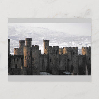 Carte Postale château de conwy dans la neige