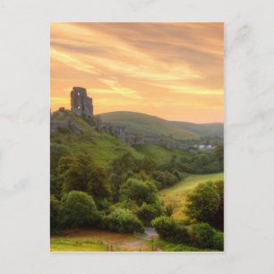 Carte Postale Château de Corfe Sunrise