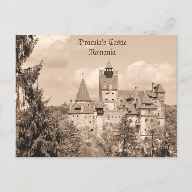 Carte Postale Château de Dracula en Transylvanie, Roumanie (Devant)