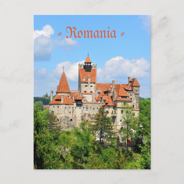 Carte Postale Château de Dracula en Transylvanie, Roumanie (Devant)