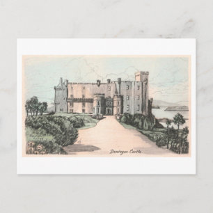 Carte Postale Château de Dunvegan vintage en Écosse