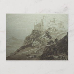Carte Postale Château de Harlech - Paul Sandby - c1800
