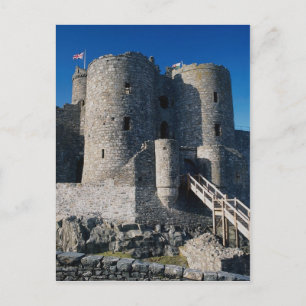 Carte Postale Château de Harlech, porte extérieure et porte d'en