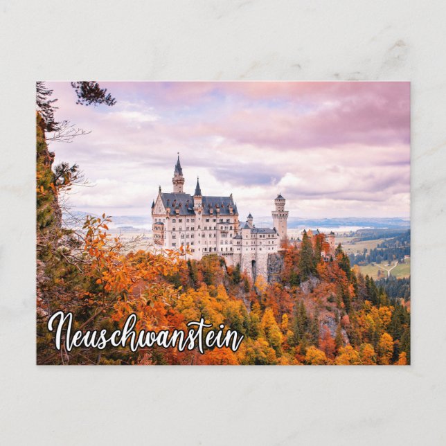 Carte Postale Château De Neuschwanstein À L'Automne (Devant)