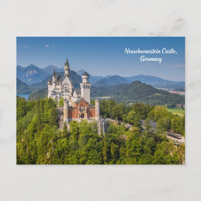Carte Postale Château de Neuschwanstein, Allemagne Bavière (Devant)