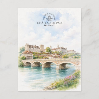 Carte Postale Château de Pau Château et Pont – France