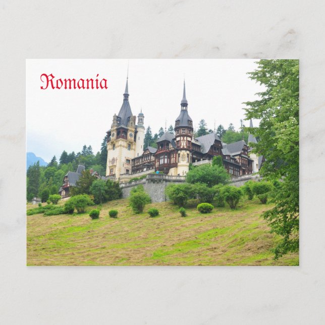 Carte Postale Château de Peles à Sinaia, Roumanie (Devant)