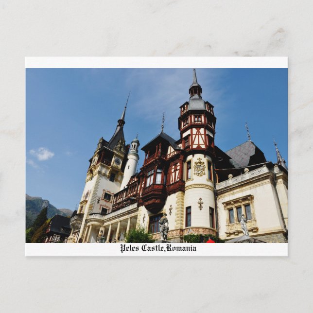 Carte Postale Château de Peles, Transylvanie, Roumanie (Devant)