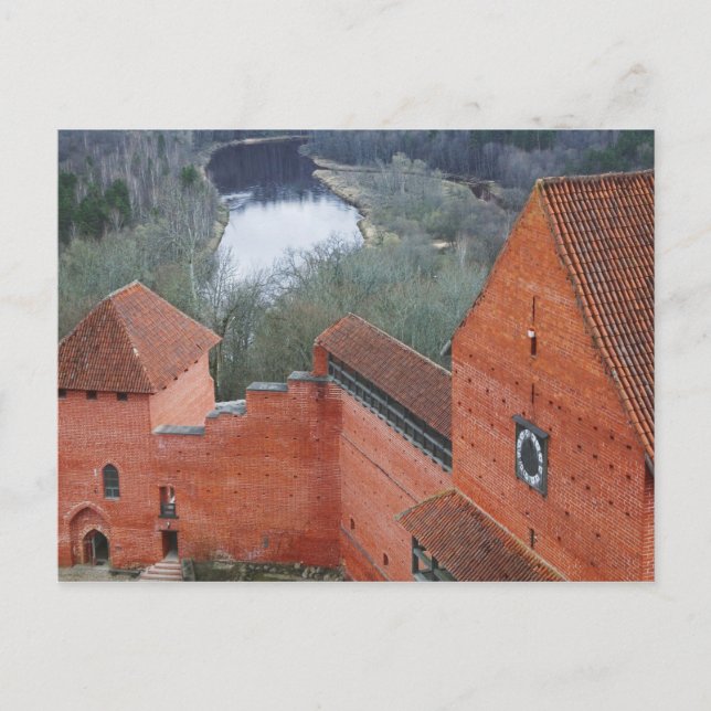 Carte Postale Château de Turaida par rivière Gauja, Sigulda, Let (Devant)
