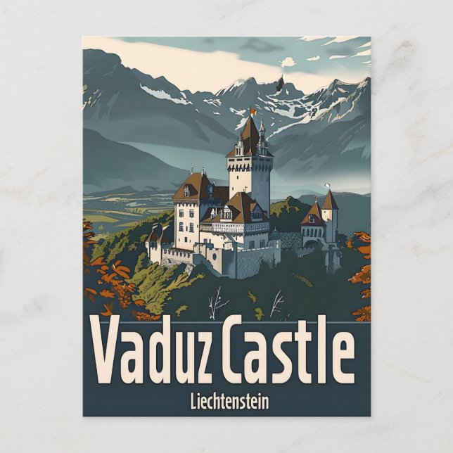 Carte Postale Château de Vaduz Liechtenstein (Devant)