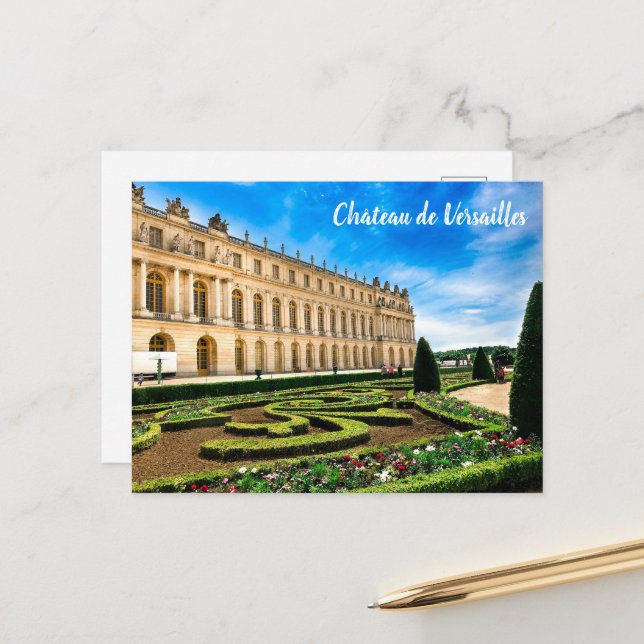 Carte Postale Château de Versailles (Devant/Arrière en situation)