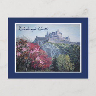 Carte Postale Château d'Édimbourg Ecosse peinture par Pola.B.Ale