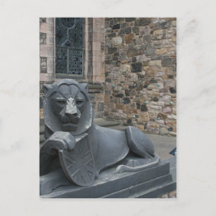 Carte Postale château d'édimbourg lion