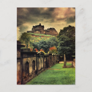 Carte Postale Château d'Edimbourg - style antique