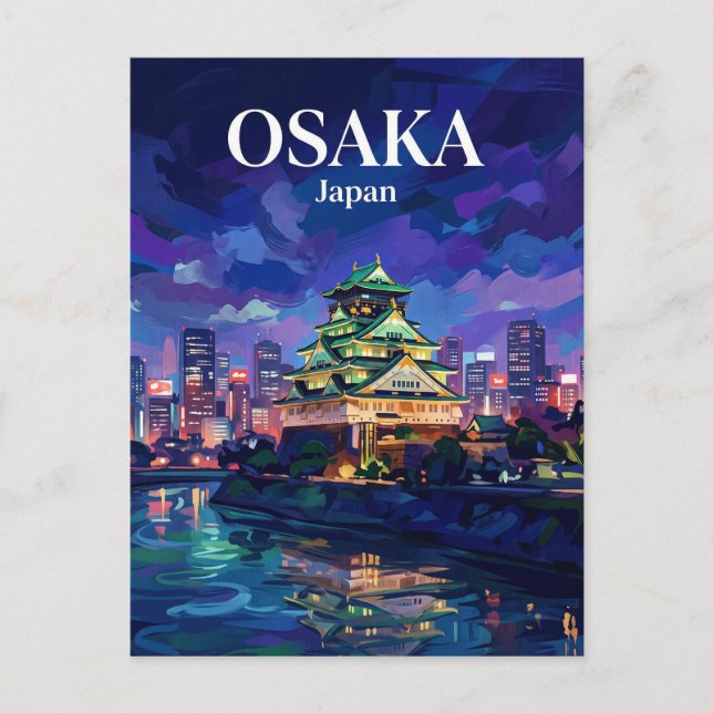 Carte Postale Château d'Osaka Japon (Devant)