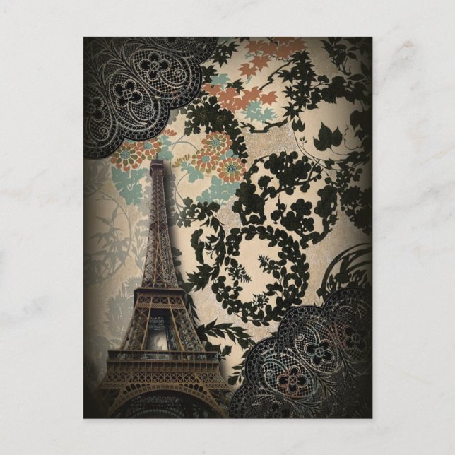 Carte Postale Château en dentelle parisien élégant (Devant)