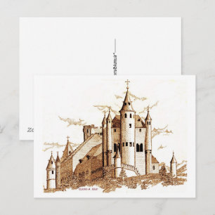 Carte postale - Château en Espagne (sépia)