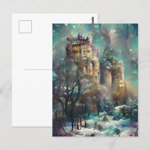 Carte Postale Château En Forêt, Imaginaire Jungle, Château Magiq