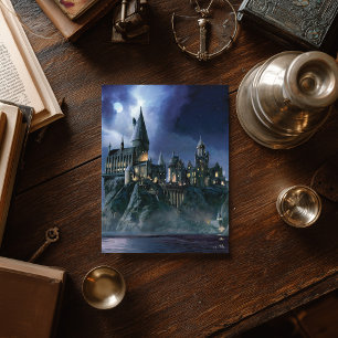Carte Postale Château Harry Potter Hogwarts au clair de lune