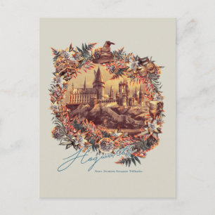 Carte Postale CHÂTEAU HOGWARTS™ Graphique floral