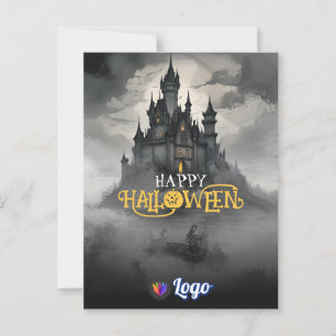 Carte Postale Château mystique Halloween Gothique Design Éffraya