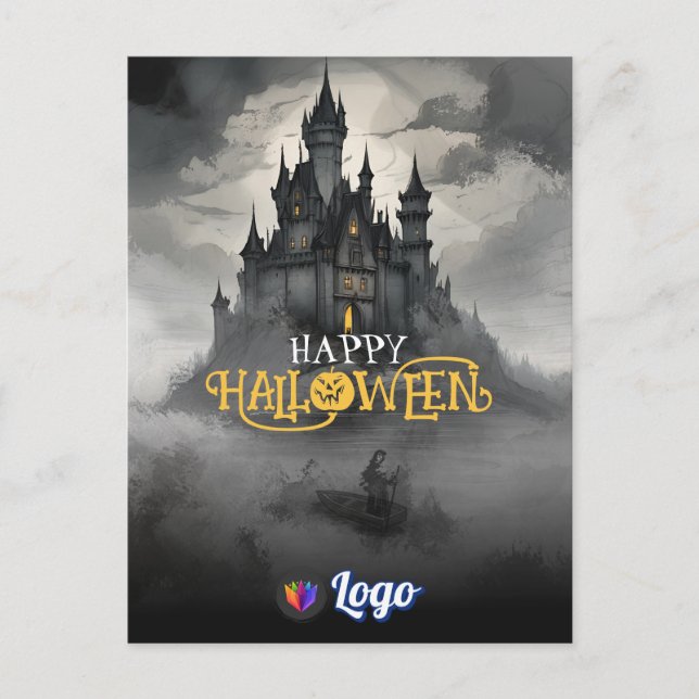 Carte Postale Château mystique Halloween Gothique Design Éffraya (Devant)