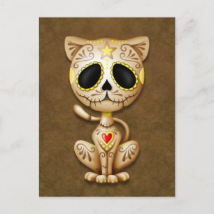 Carte Postale Chaton à sucre Zombie Brown