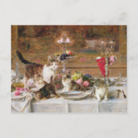 Chatons à un banquet, 19ème siècle