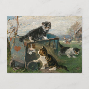 Carte Postale Chatons Jouer   Julius Adam le Jeune