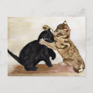 Carte Postale Chatons Joueurs