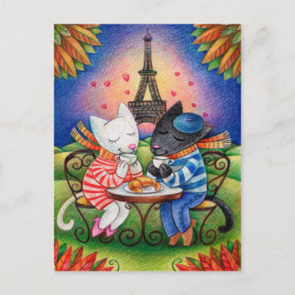 Carte Postale Chats à Paris