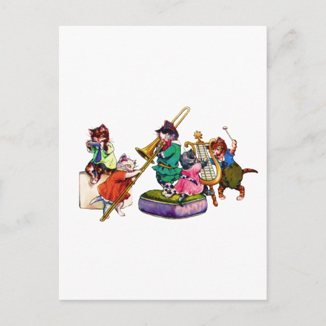Carte Postale Chats de Jazz (Devant)